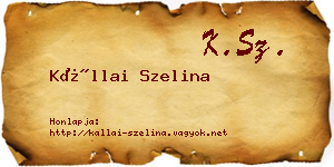 Kállai Szelina névjegykártya